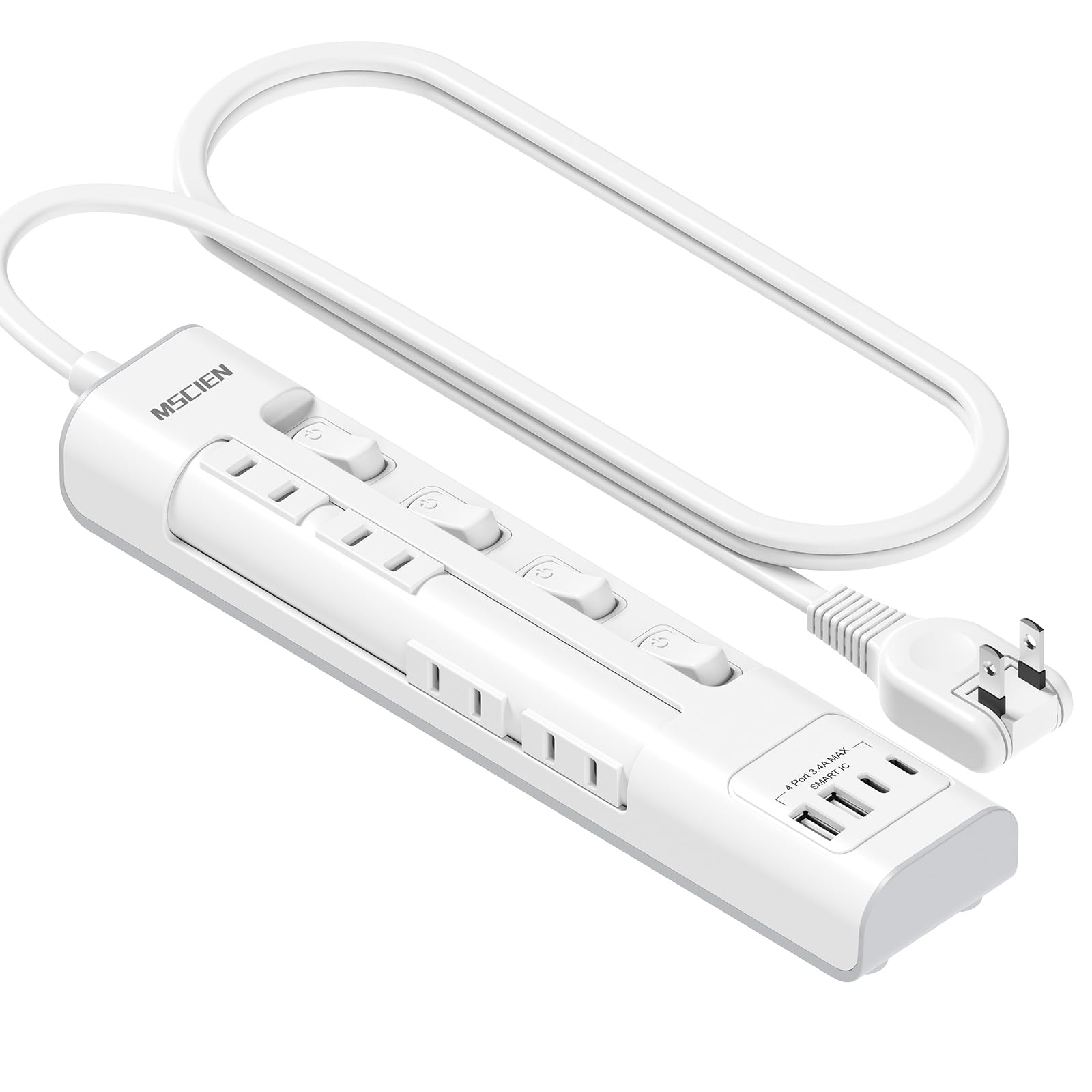 Amazon.co.jp: Mscien 電源タップ 回転 延長コード 2m コンセント 向き